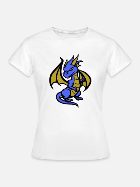 drache comic - Frauen T-Shirt - Weiß
