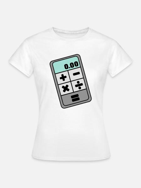 Taschenrechner einfach - Frauen T-Shirt - Weiß