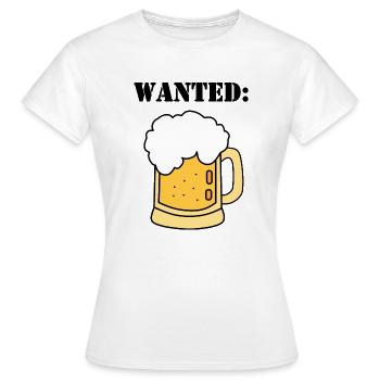 Bière recherchée - T-shirt Femme - blanc - Devant - AI Model Female 172 dark (172cm)