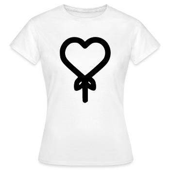 Herz-Ballon - Frauen T-Shirt - Weiß - Vorne - AI Model Female 172 dark (172cm)