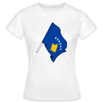 Drapeau Kosovo - T-shirt Femme - blanc - Devant - AI Model Female 172 dark (172cm)