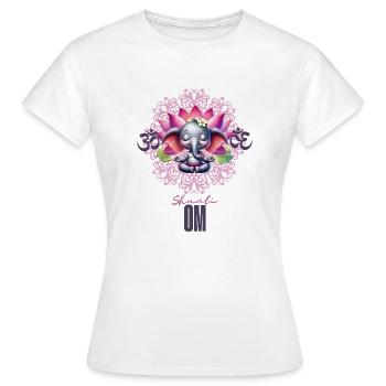 Inspirez le calme, expirez la paix - T-shirt Femme - blanc - Devant - AI Model Female 172 dark (172cm)