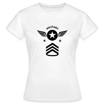 Sergent militaire - T-shirt Femme - blanc - Devant - AI Model Female 172 dark (172cm)