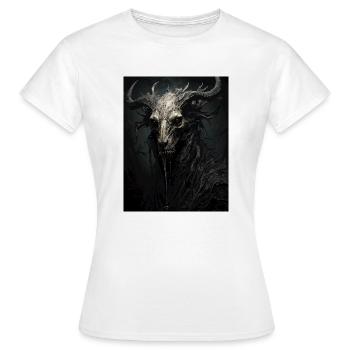 Figure démoniaque avec des cornes - T-shirt Femme - blanc - Devant - AI Model Female 172 dark (172cm)