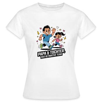 Father and daughter - Women's T-Shirt - white - Front - AI Model Female 172 dark (172cm)