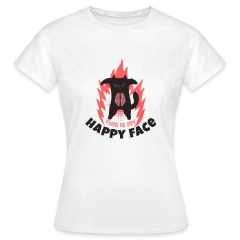 Visage heureux - T-shirt Femme - blanc - Devant - AI Model Female 172 dark (172cm)