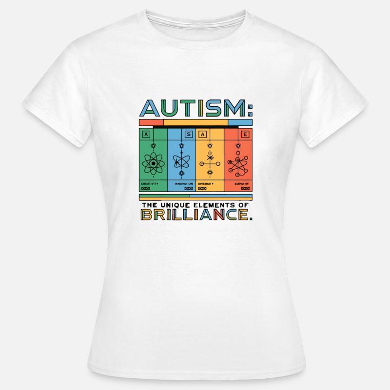 Autism Brilliance Elements - Creativity. - Women's T-Shirt - white