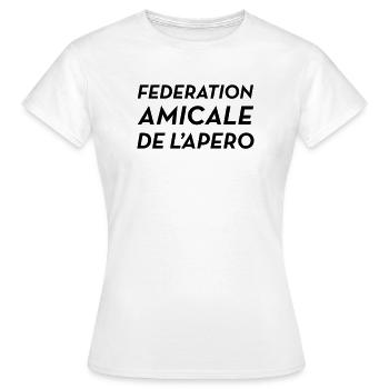 Fédération Amicale de l'Apéro - Women's T-Shirt - white - Front - AI Model Female 172 dark (172cm)