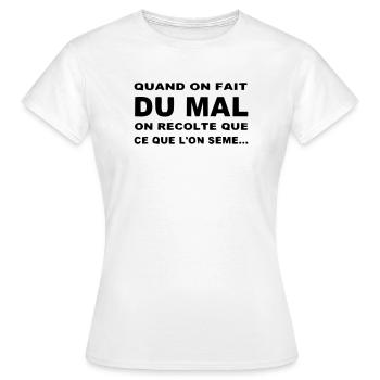 Karma - T-shirt Femme - blanc - Devant - AI Model Female 172 dark (172cm)