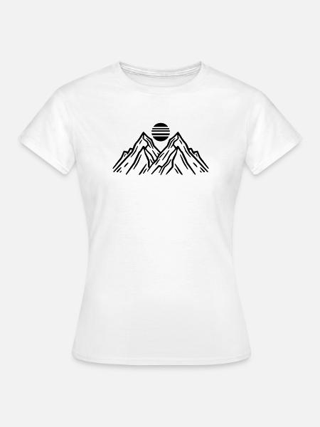 Berge Sonne Natur - Frauen T-Shirt - Weiß