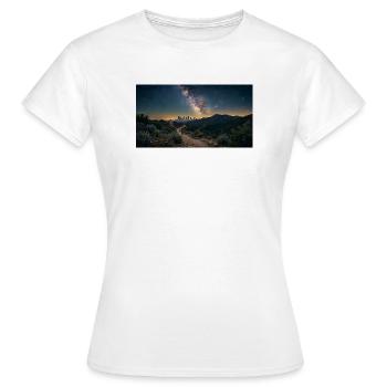 Voie lactée Runyon Canyon, LA - T-shirt Femme - blanc - Devant - AI Model Female 172 dark (172cm)