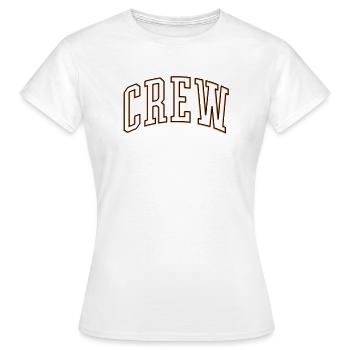 Crew Outline - Women's T-Shirt - white - Front - AI Model Female 172 dark (172cm)