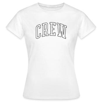 Crew Outline - Women's T-Shirt - white - Front - AI Model Female 172 dark (172cm)