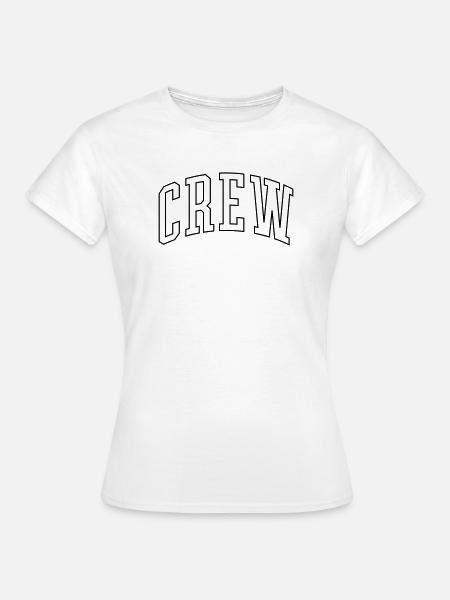Crew Outline - Frauen T-Shirt - Weiß