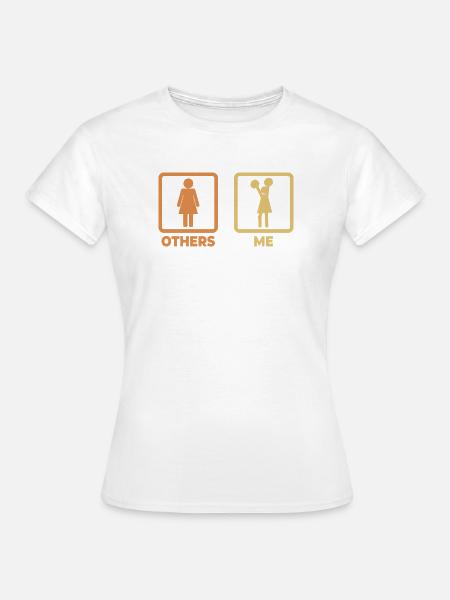 Cheerleading Strichfiguren - Frauen T-Shirt - Weiß