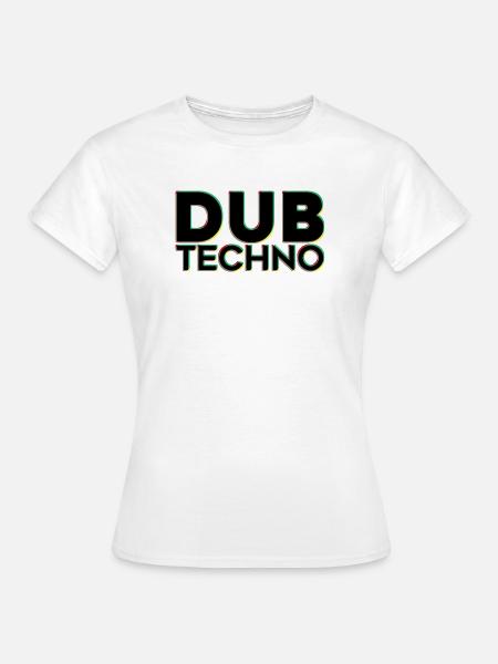 Dub Techno Neon Gliederung - Frauen T-Shirt - Weiß