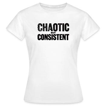 Chaotique-mais-cohérent - T-shirt Femme - blanc - Devant - AI Model Female 172 dark (172cm)