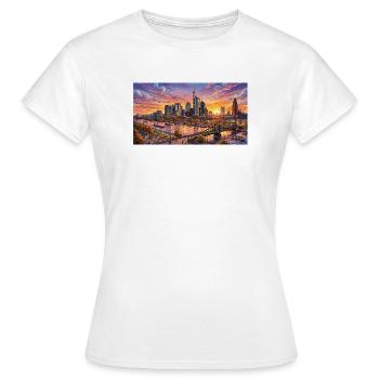 Mainmetropole - Frauen T-Shirt - Weiß - Vorne - AI Model Female 172 dark (172cm)
