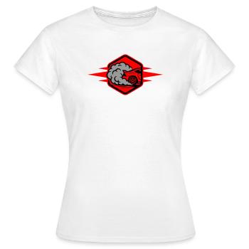 Automobile Icône Automobile Course - T-shirt Femme - blanc - Devant - AI Model Female 172 dark (172cm)