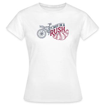 Nicht in Eile, Gravel-Cycling Tee - Frauen T-Shirt - Weiß - Vorne - AI Model Female 172 dark (172cm)