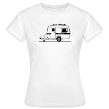 Karawane - Frauen T-Shirt - Weiß - Vorne - AI Model Female 172 dark (172cm)