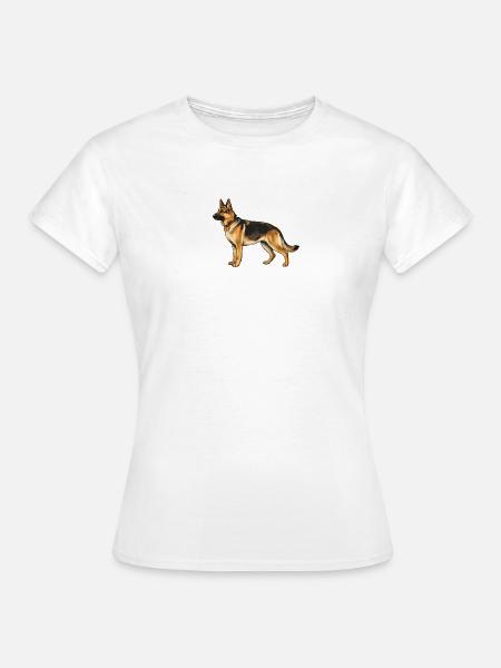 Deutscher Schäferhund. Retro-Stil - Frauen T-Shirt - Weiß