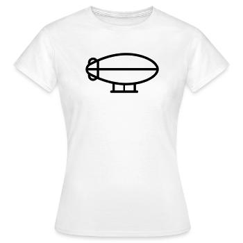 Luftschiff - Frauen T-Shirt - Weiß - Vorne - AI Model Female 172 dark (172cm)