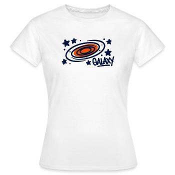 Galaxy Spiral Graffiti Logo - T-shirt Femme - blanc - Devant - AI Model Female 172 dark (172cm)