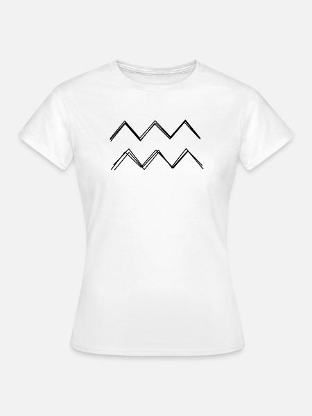 Sternzeichen Wassermann handgezeichnet - Frauen T-Shirt - Weiß