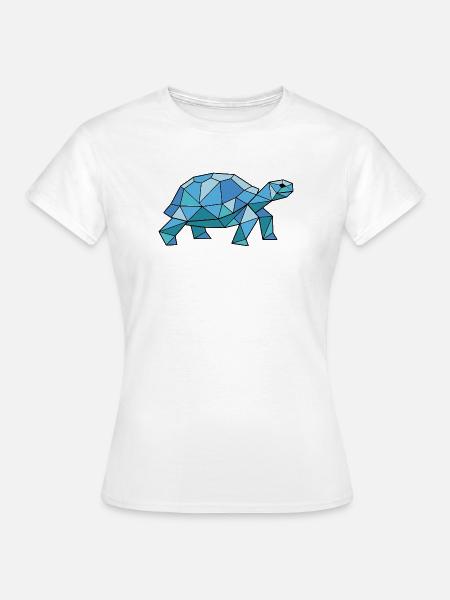 Walking Poly Schildkröte - Frauen T-Shirt - Weiß