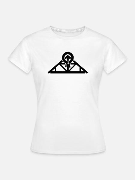 Dachstuhl Richtfest Grafik - Frauen T-Shirt - Weiß
