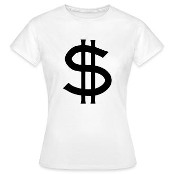 dollar sign - Frauen T-Shirt - Weiß - Vorne - AI Model Female 172 dark (172cm)