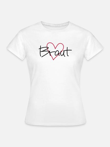 Braut Herz Junggesellinnenabschied - Frauen T-Shirt - Weiß