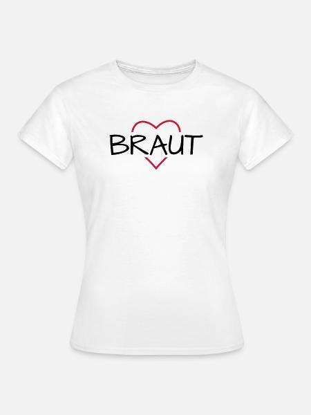 Braut Herz JunggesellinnenabschiedHochzeit - Frauen T-Shirt - Weiß