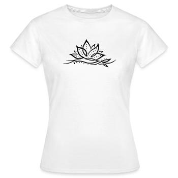 Lotus lotus flower lotus flower yoga - Women's T-Shirt - white - Front - AI Model Female 172 dark (172cm)