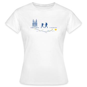 Buen Camino Santiago Route Frances - Frauen T-Shirt - Weiß - Vorne - AI Model Female 172 dark (172cm)