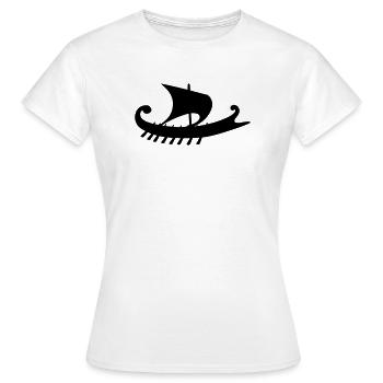 Empuriabrava Schiff b - Frauen T-Shirt - Weiß - Vorne - AI Model Female 172 dark (172cm)