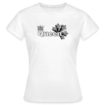 Reine aux étoiles et couronne - T-shirt Femme - blanc - Devant - AI Model Female 172 dark (172cm)