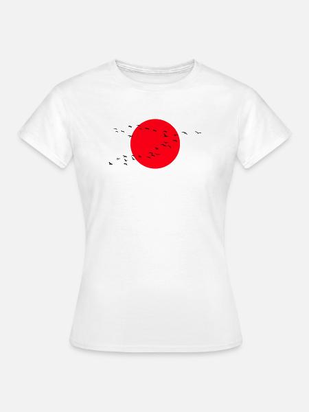Wilde Ganzen Kraanvogels Lente - Vrouwen T-shirt - wit