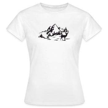 Gebirge - Frauen T-Shirt - Weiß - Vorne - AI Model Female 172 dark (172cm)