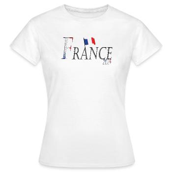 Flag France an elegant patriotic appearance - Women's T-Shirt - white - Front - AI Model Female 172 dark (172cm)