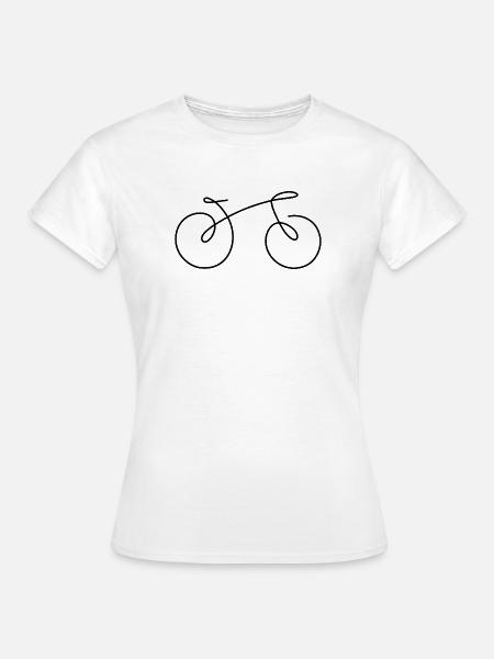Fahrrad Linie - Frauen T-Shirt - Weiß