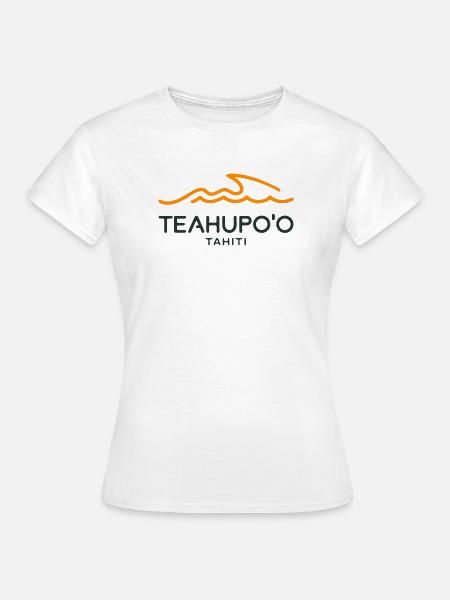 Tahitianischer Ozean Glitzer Design - Frauen T-Shirt - Weiß