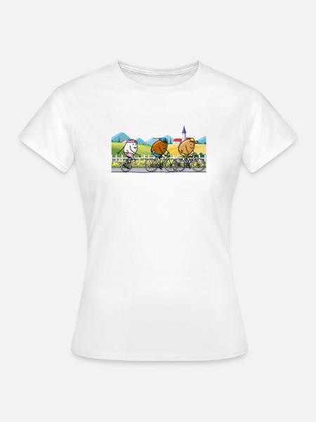 Radausflug mit Freunden - Frauen T-Shirt - Weiß