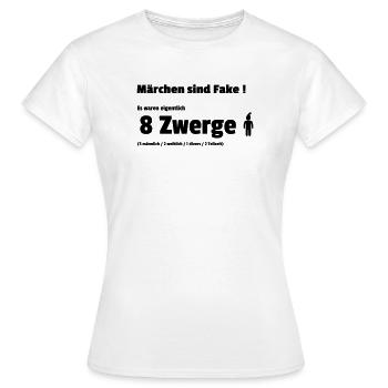 Maerchen Fake 7 Zwerge - Frauen T-Shirt - Weiß - Vorne - AI Model Female 172 dark (172cm)