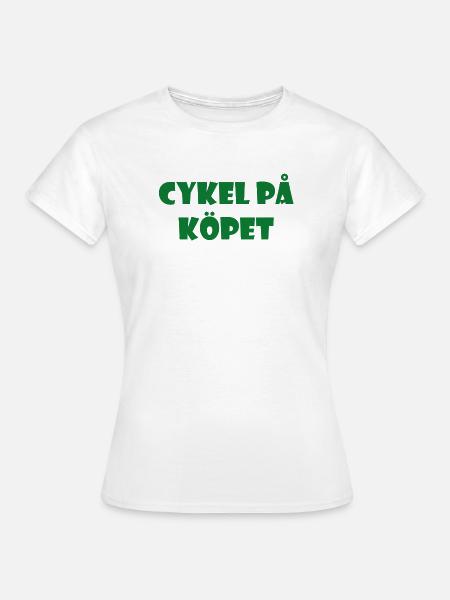 Bicycle in the Bargain – Textdesign - Frauen T-Shirt - Weiß