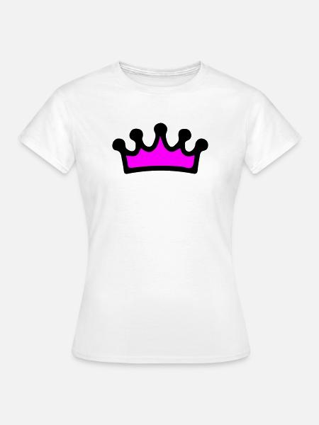 Krone Comic - Frauen T-Shirt - Weiß
