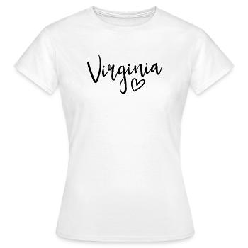 Virginia Heart Women's Love Virginia - Frauen T-Shirt - Weiß - Vorne - AI Model Female 172 dark (172cm)
