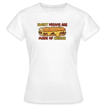 Lustiges Käse Sandwich Spruch Design - Frauen T-Shirt - Weiß - Vorne - AI Model Female 172 dark (172cm)