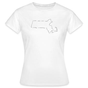 Carte panoramique du Massachusetts - T-shirt Femme - blanc - Devant - AI Model Female 172 dark (172cm)